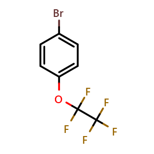 Chemical structure of 4-Bromopentafluoroethoxybenzene , CAS 56425-85-5, AChemBlock P37389
