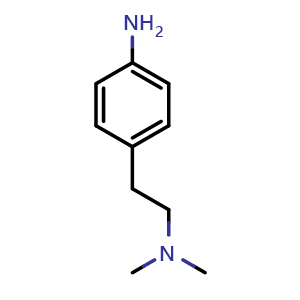 Chemical structure of 4-(2-Dimethylaminoethyl)aniline , CAS 5636-52-2, AChemBlock P37394
