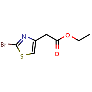 Chemical structure of 2-Bromo-4-thiazoleacetic acid ethyl ester , CAS 56355-79-4, AChemBlock P37395