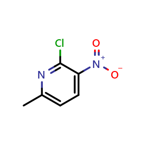 Chemical structure of 2-Chloro-3-nitro-6-picoline , CAS 56057-19-3, AChemBlock P37412