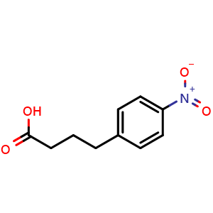 Chemical structure of 4-Nitro-benzenebutanoic acid , CAS 5600-62-4, AChemBlock P37415