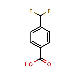 Chemical structure of 4-(Difluoromethyl)-benzoic acid , CAS 55805-21-5, AChemBlock P37424