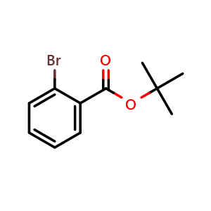 Chemical structure of tert-Butyl 2-bromobenzoate , CAS 55666-42-7, AChemBlock P37436