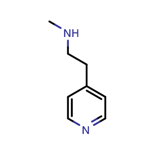Chemical structure of N-Methyl-4-pyridineethanamine , CAS 55496-55-4, AChemBlock P37446