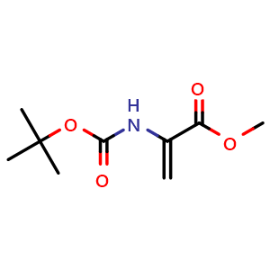 Chemical structure of 2-(Boc-amino)-2-propenoic acid methyl ester , CAS 55477-80-0, AChemBlock P37448