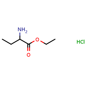Chemical structure of 2-Amino-butanoic acid ethyl ester hydrochloride , CAS 55410-21-4, AChemBlock P37453