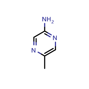 Chemical structure of 5-Methyl-2-pyrazinamine , CAS 5521-58-4, AChemBlock P37475