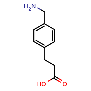 Chemical structure of 4-(Aminomethyl)benzenepropanoic acid , CAS 55197-36-9, AChemBlock P37476