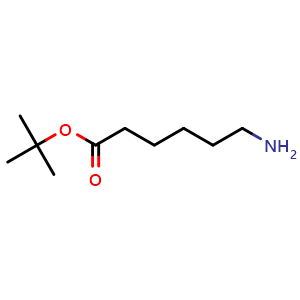 Chemical structure of 6-Aminohexanoic acid tert-butyl ester , CAS 5514-98-7, AChemBlock P37478