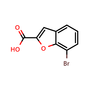 Chemical structure of 7-Bromo-2-benzofurancarboxylic acid , CAS 550998-59-9, AChemBlock P37481