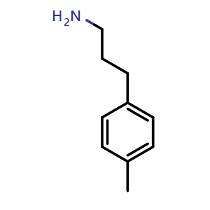 Chemical structure of 4-Methyl-benzenepropanamine , CAS 54930-39-1, AChemBlock P37491