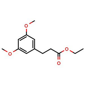 Chemical structure of Ethyl 3,5-dimethoxy-benzenepropanoate , CAS 54901-09-6, AChemBlock P37493