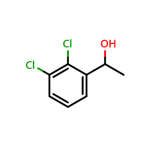Chemical structure of 1-(2,3-Dichlorophenyl)ethanol , CAS 54798-91-3, AChemBlock P37496