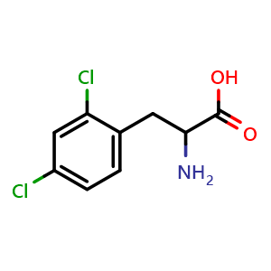 Chemical structure of 2,4-Dichloro-DL-phenylalanine , CAS 5472-68-4, AChemBlock P37501
