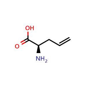 Chemical structure of (R)-2-Allylglycine , CAS 54594-06-8, AChemBlock P37509
