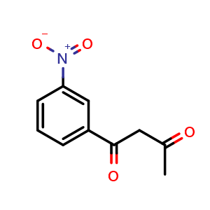 Chemical structure of 1-(3-Nitrophenyl)-1,3-butanedione , CAS 5435-66-5, AChemBlock P37529