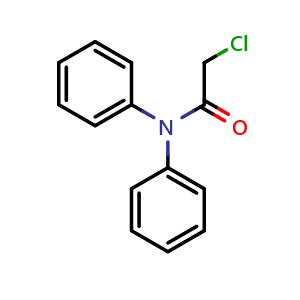 Chemical structure of 2-Chloro-N,N-diphenylacetamide , CAS 5428-43-3, AChemBlock P37531