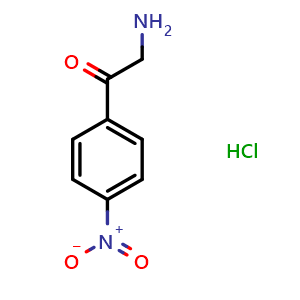 Chemical structure of 2-Amino-4'-nitroacetophenone hydrochloride , CAS 5425-81-0, AChemBlock P37533