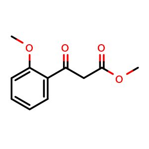 Chemical structure of Methyl 3-(2-methoxyphenyl)-3-oxopropanoate , CAS 54177-02-5, AChemBlock P37537