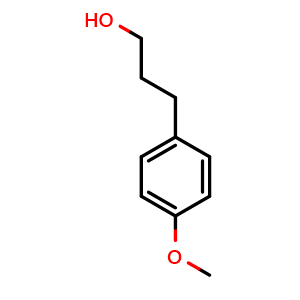 Chemical structure of 4-Methoxy-benzenepropanol , CAS 5406-18-8, AChemBlock P37549