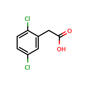 Chemical structure of 2,5-Dichlorobenzeneacetic acid , CAS 5398-79-8, AChemBlock P37555