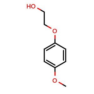 Chemical structure of 2-(4-Methoxyphenoxy)ethanol , CAS 5394-57-0, AChemBlock P37559