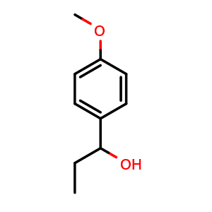 Chemical structure of a-Ethyl-4-methoxy-benzenemethanol , CAS 5349-60-0, AChemBlock P37583