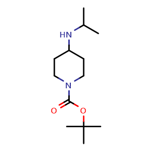 Chemical structure of N-Boc-4-iso-propylaminopiperidine , CAS 534595-51-2, AChemBlock P37584