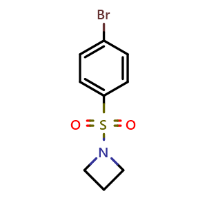 Chemical structure of 1-[(4-Bromophenyl)sulfonyl]azetidine , CAS 530081-57-3, AChemBlock P37609