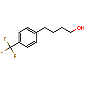 Chemical structure of 4-(Trifluoromethyl)-benzenebutanol , CAS 528867-41-6, AChemBlock P37620