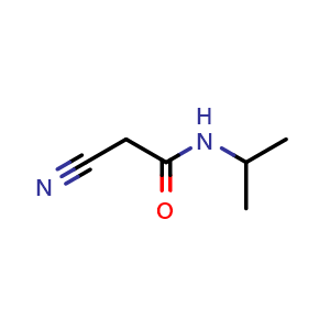 Chemical structure of 2-Cyano-N-(1-methylethyl)-acetamide , CAS 52573-74-7, AChemBlock P37631
