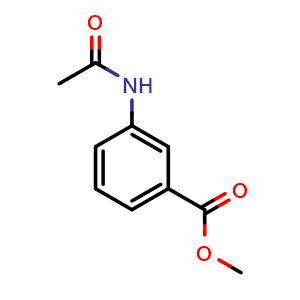 Chemical structure of 3-Acetylamino-benzoic acid methyl ester , CAS 52189-36-3, AChemBlock P37655