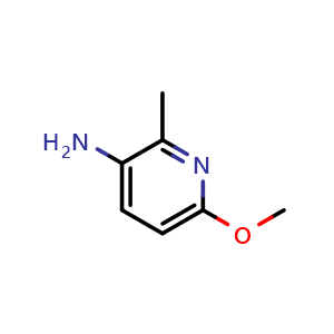 Chemical structure of 3-Amino-6-methoxy-2-methylpyridine , CAS 52090-56-9, AChemBlock P37660