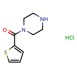 Chemical structure of 1-(2-Thienylcarbonyl)piperazine hydrochloride , CAS 52063-83-9, AChemBlock P37664