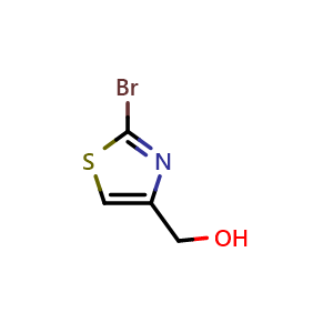 Chemical structure of 2-Bromo-4-thiazolylmethanol , CAS 5198-86-7, AChemBlock P37668