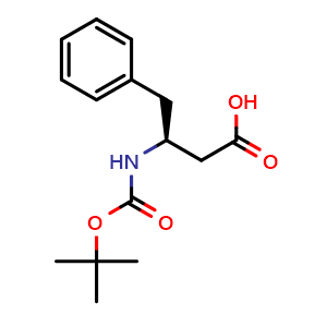 Chemical structure of (S)-b-(Boc-amino)benzenebutanoic acid , CAS 51871-62-6, AChemBlock P37677