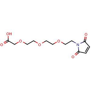 Chemical structure of Mal-PEG3-CH2COOH , CAS 518044-38-7, AChemBlock P37686