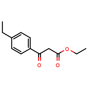 Chemical structure of Ethyl (4-ethylbenzoyl)acetate , CAS 51725-80-5, AChemBlock P37695