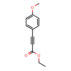 Chemical structure of 3-(4-Methoxyphenyl)-2-propynoic acid ethyl ester , CAS 51718-85-5, AChemBlock P37696