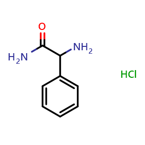 Chemical structure of a-Amino-benzeneacetamide hydrochloride , CAS 51703-58-3, AChemBlock P37697