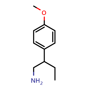 Chemical structure of b-Ethyl-4-methoxy-benzeneethanamine , CAS 51558-15-7, AChemBlock P37709