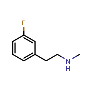 Chemical structure of 3-Fluoro-N-methyl-benzeneethanamine , CAS 515137-48-1, AChemBlock P37712