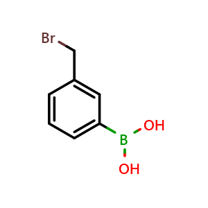 Chemical structure of 3-(Bromomethyl)phenylboronic acid , CAS 51323-43-4, AChemBlock P37725
