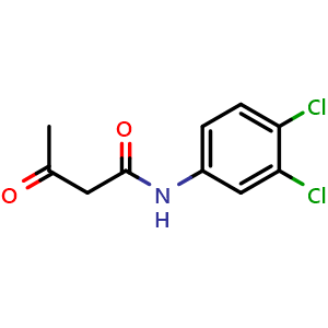 Chemical structure of N-(3,4-Dichlorophenyl)-3-oxo-butanamide , CAS 51309-24-1, AChemBlock P37726
