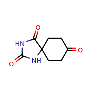 Chemical structure of 1,3-Diazaspiro[4.5]decane-2,4,8-trione , CAS 51145-74-5, AChemBlock P37738