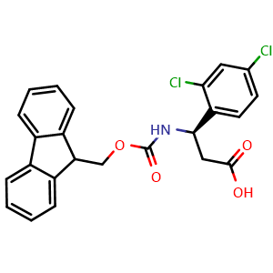 Chemical structure of Fmoc-(R)-2,4-dichloro-b-phenylalanine , CAS 511272-37-0, AChemBlock P37743