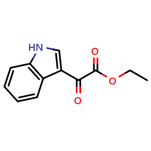 Chemical structure of Ethyl 3-indoleglyoxylate , CAS 51079-10-8, AChemBlock P37751