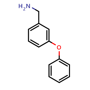 Chemical structure of 3-Phenoxy-benzylamine , CAS 50742-37-5, AChemBlock P37774