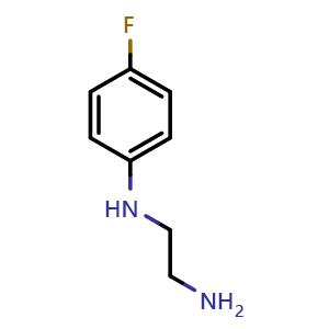 Chemical structure of N1-(4-Fluorophenyl)-1,2-ethanediamine , CAS 50622-51-0, AChemBlock P37782