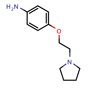 Chemical structure of 4-(2-Pyrrolidinoethoxy)aniline , CAS 50609-01-3, AChemBlock P37783